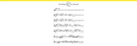 دانلود نت فلوت | F.Schubert - Swan Song Serenade (Ständchen)