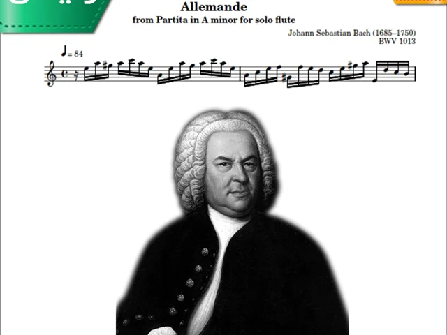 نت کلاسیک فلوت | J.S.Bach - Partita In A Minor For Solo Flute Allemande